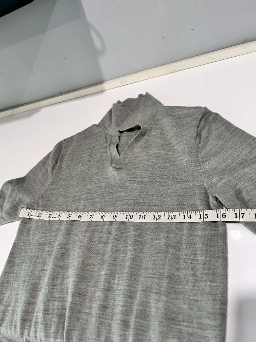 Reiss Duchie Johnny Collar Short Sleeve Wool Polo Sweater - Picture 8 of 16